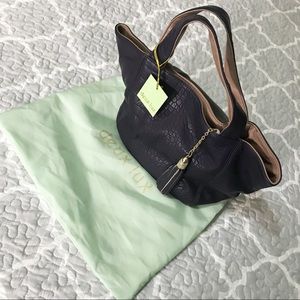 Adorable Navy & Blush Deux Lux Reversible Tote